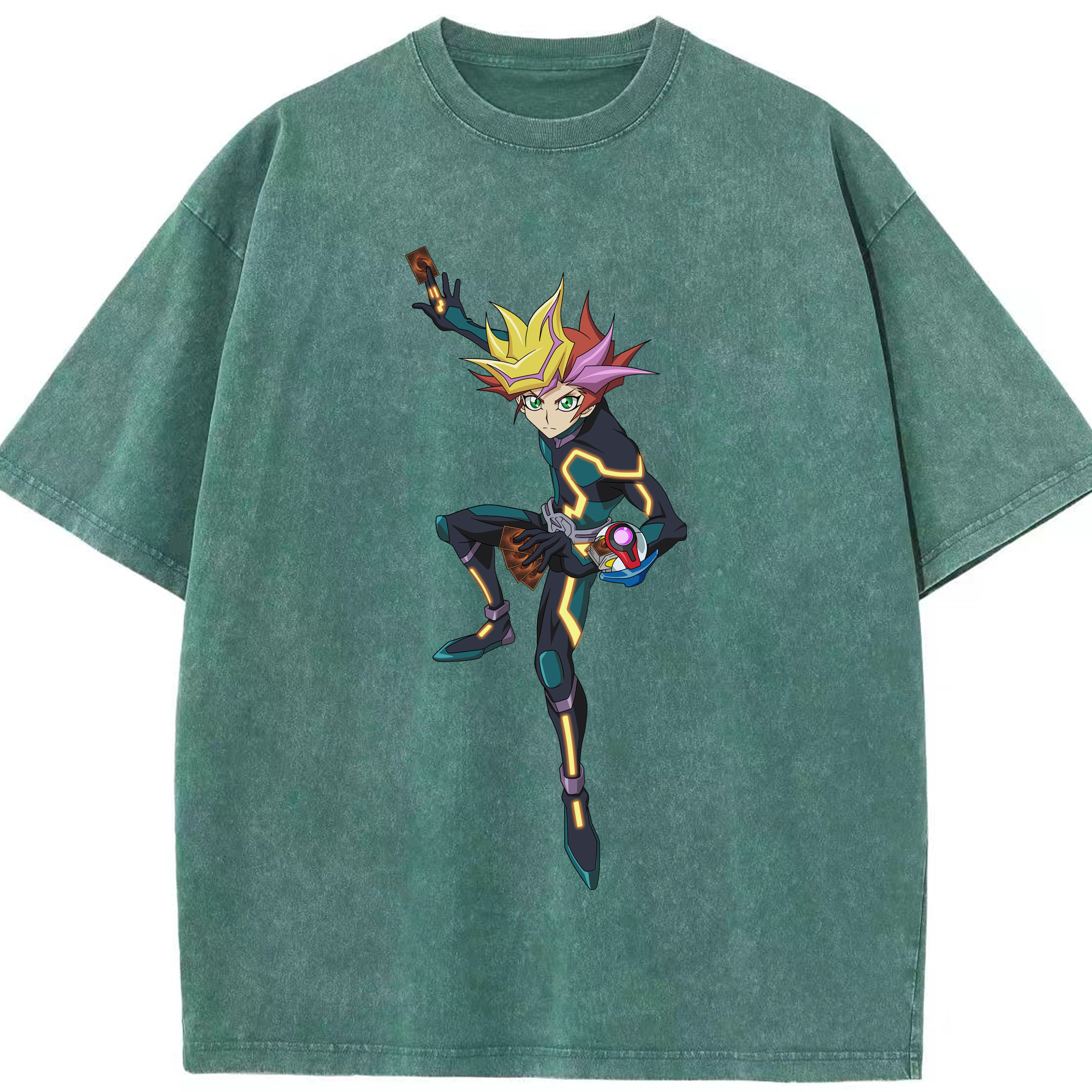 （画像用） 遊☆戯☆王 Yu-Gi-Oh! 綿100% ヴィンテージ風 半袖Tシャツ（フロントプリント）